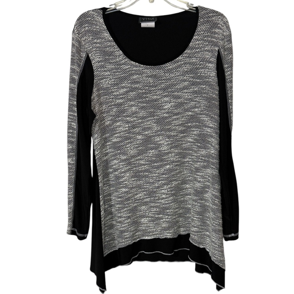 Mixed Media Slimming Tunic Women's Top